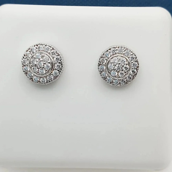 "925 Sterling Silver Plated CZ Earrings, INUS1BR170 - Picture 3 of 11